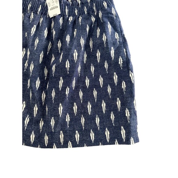 J CREW Blue White Patterned Skirt Size 2 NEW - Picture 3 of 6